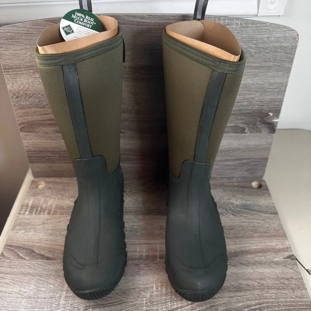 Muck Boot Company Edgewater Hi Boots Mens 13 Moss Green Waterproof Hunting NEW